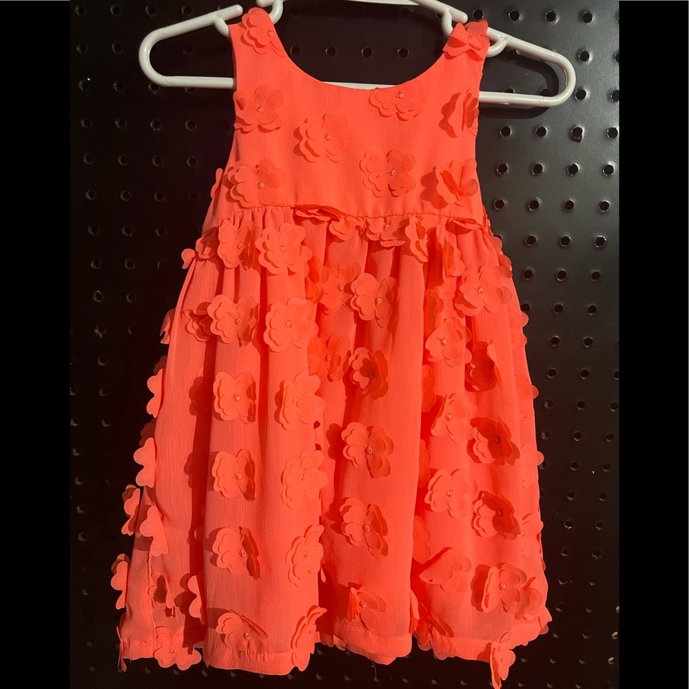 NWT Neon Coral Cat & Jack dress 12m